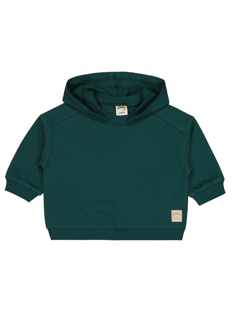 Civil Baby Civil Basic Timeless Kapüşonlu 6-18 Ay Sweatshirt - Yeşil