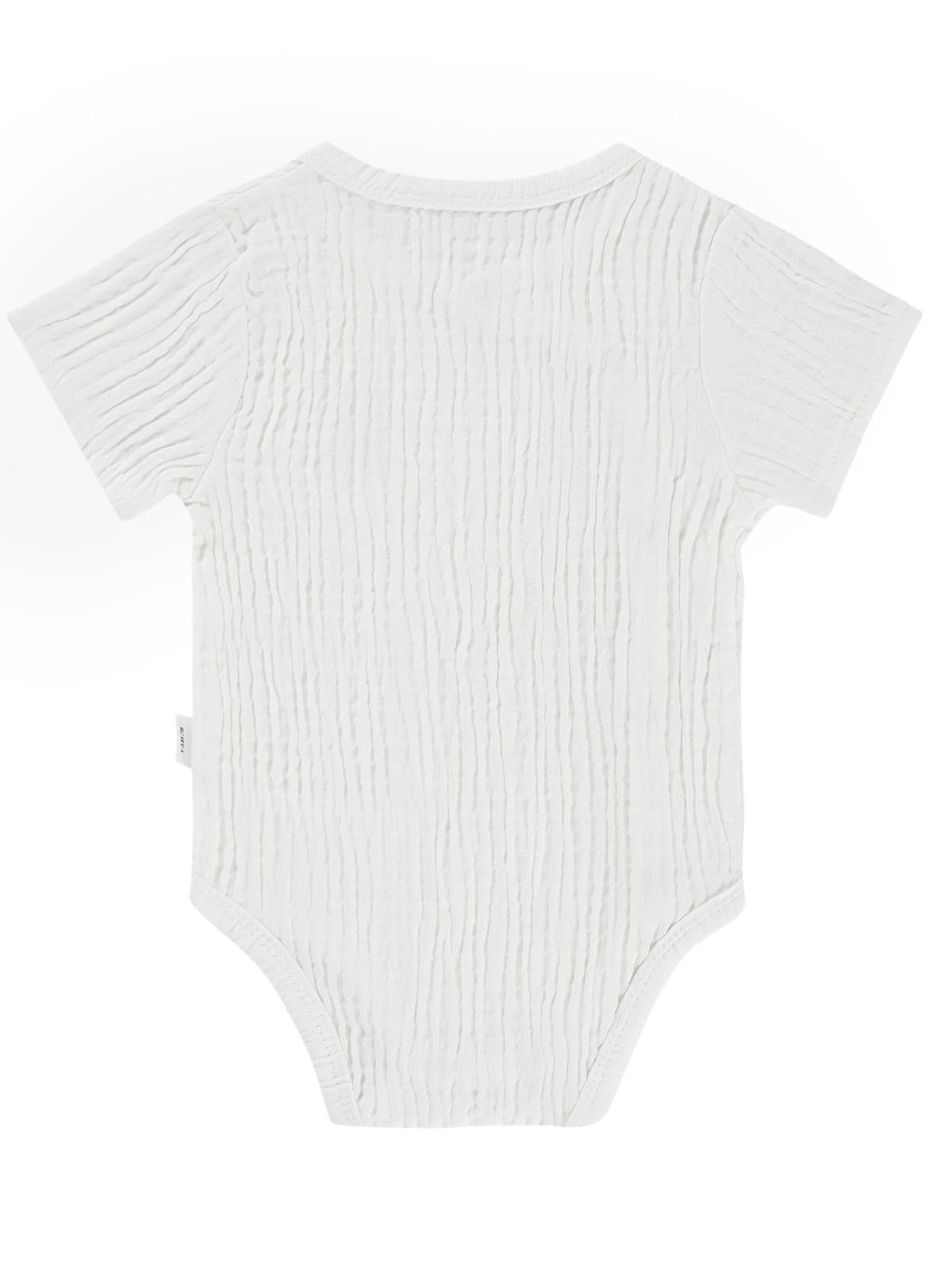 Civil Baby Ayıcık Baskılı 1-18 Ay Çıtçıtlı Badi - Ekru