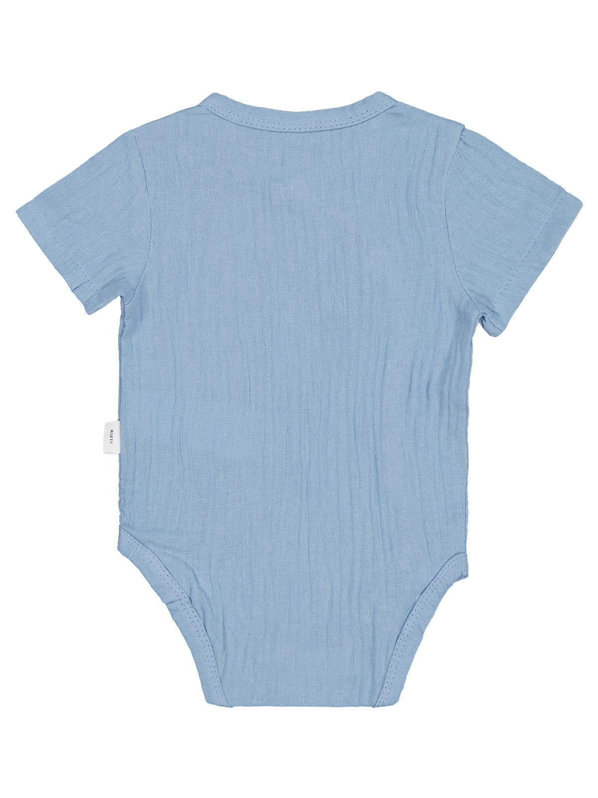 Civil Baby Ayıcık Baskılı 1-18 Ay Çıtçıtlı Badi - Mavi