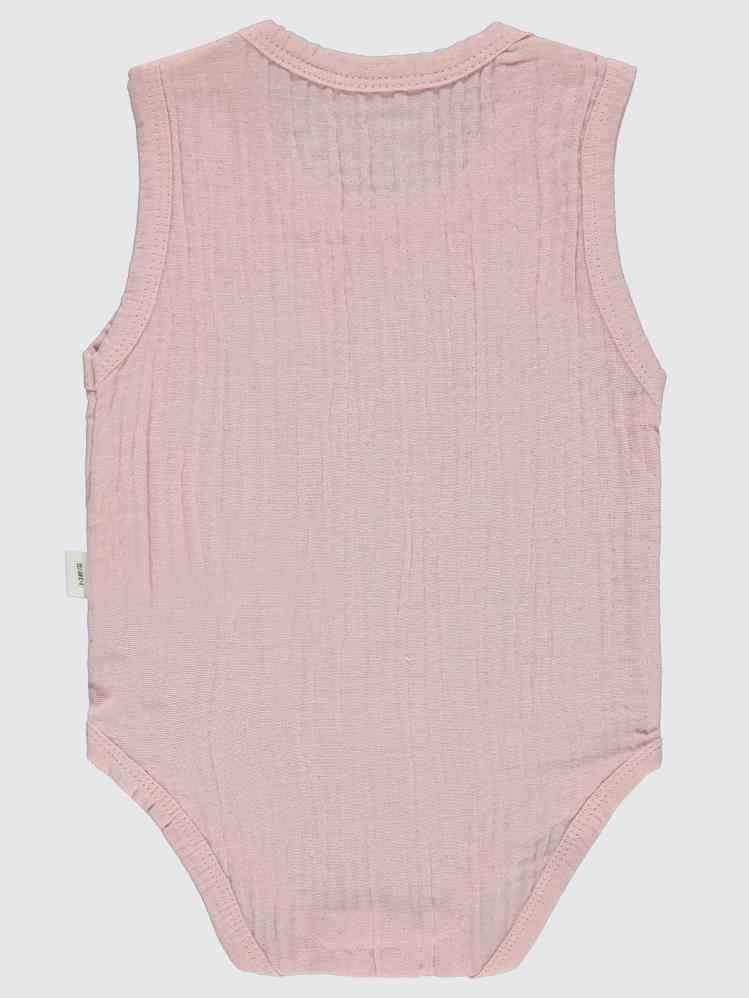 Civil Baby Ayıcık Baskılı 1-18 Ay Çıtçıtlı Badi - Pembe