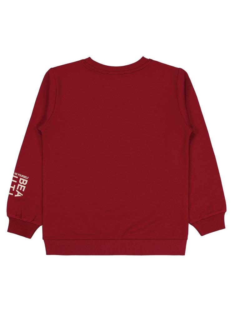 Civil Girls Basic 6-9 Yaş Sweatshirt - Bordo