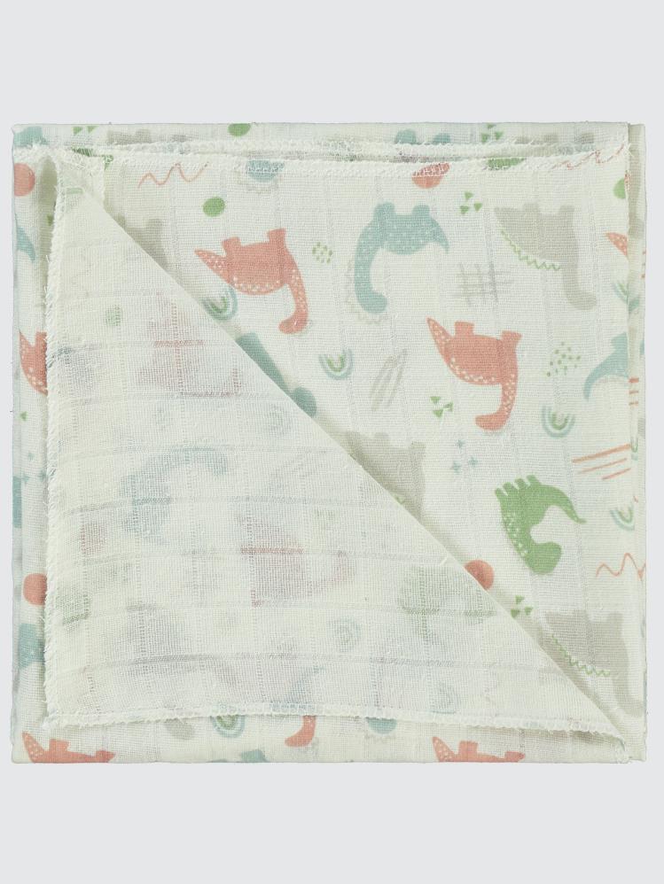 Civil Baby Dinazor Empirme 75X75Cm Battaniye - Ekru