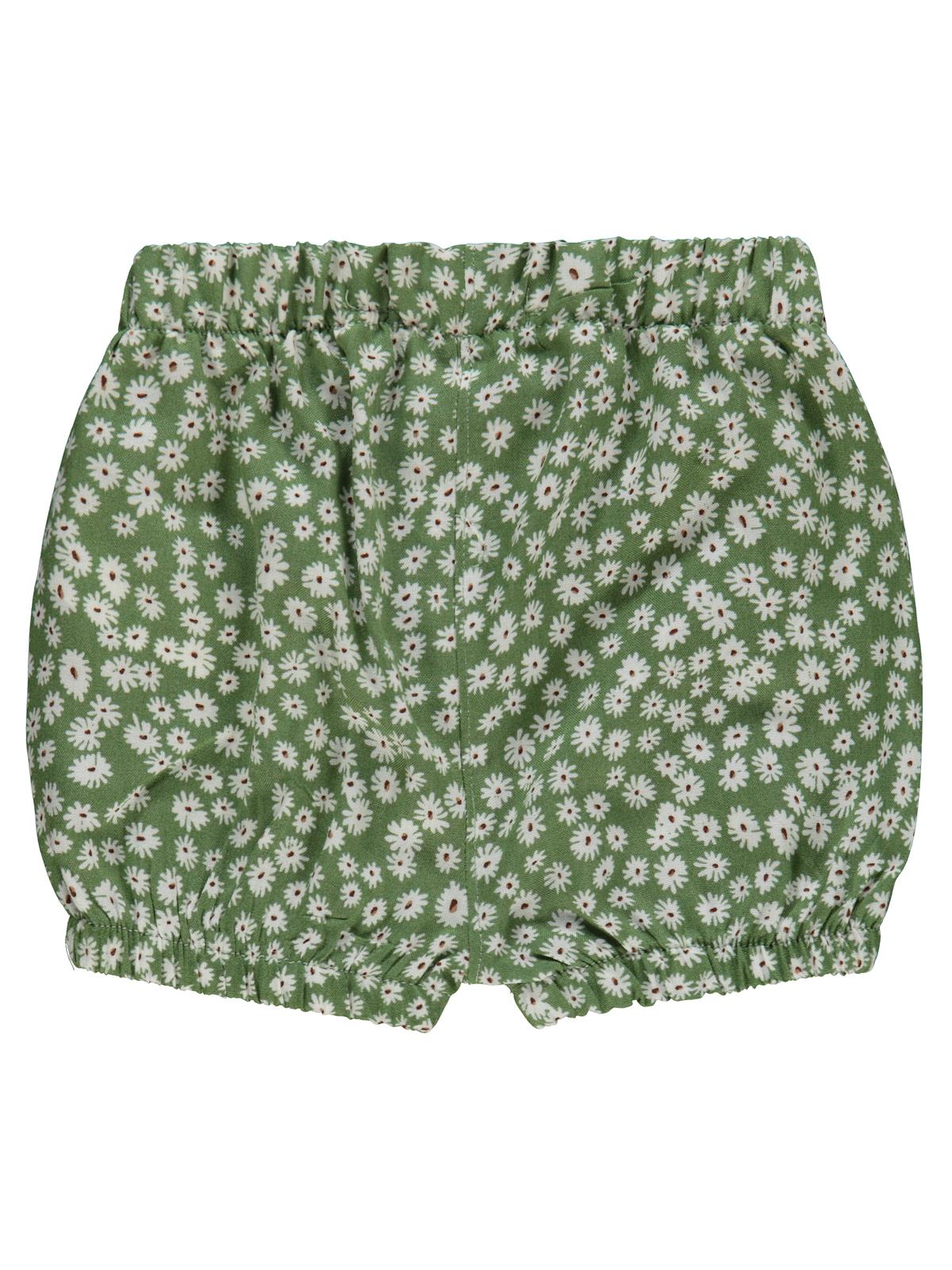 Civil Baby Çiçek Empirmeli 6-18 Ay Şort - Yeşil