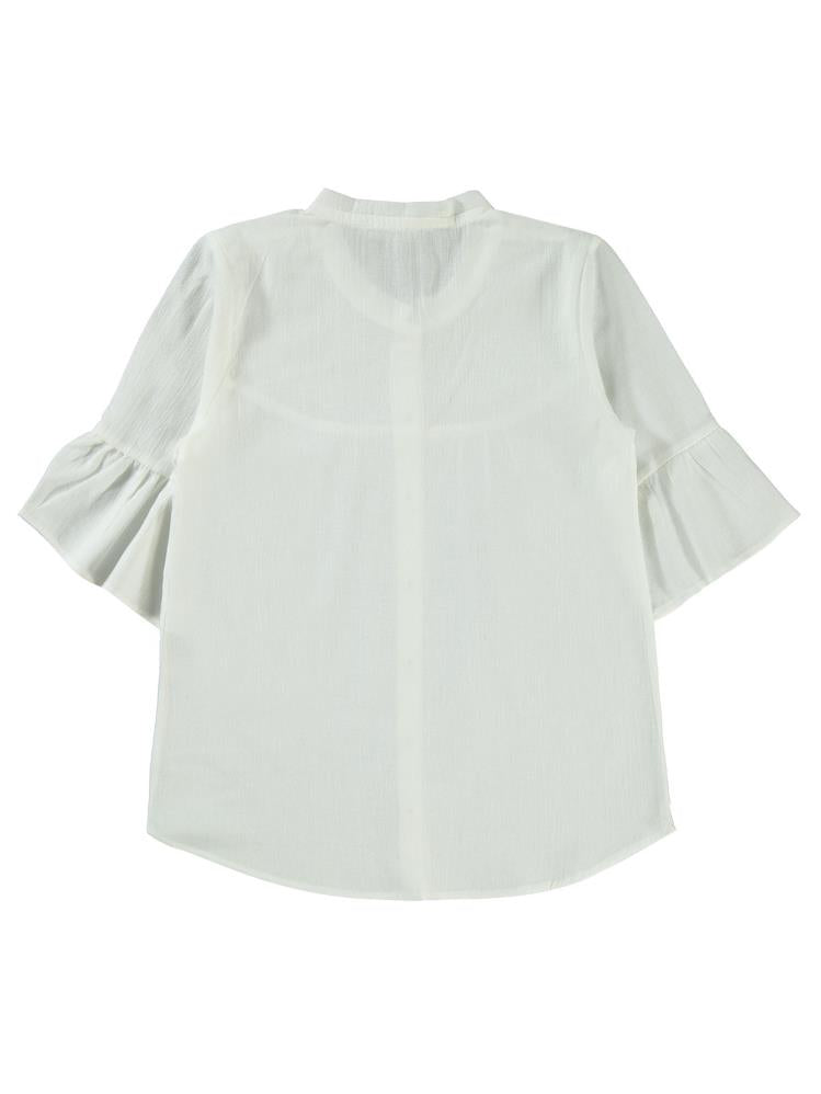 Civil Girls Valon Kol 10-13 Yaş Gömlek - Beyaz