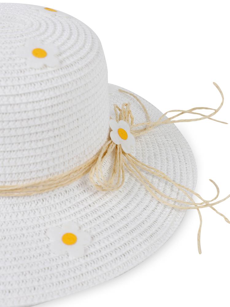 Civil Girls 6-9 YAŞ KIZ HASIR ŞAPKA - Beyaz