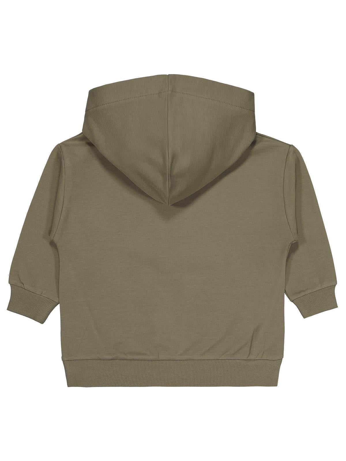 Civil Erkek Çocuk Cvl Team Etiketli Sweatshirt | Fırçalı 2 İp | Okul Kreş ve Günlük Kullanım - Haki