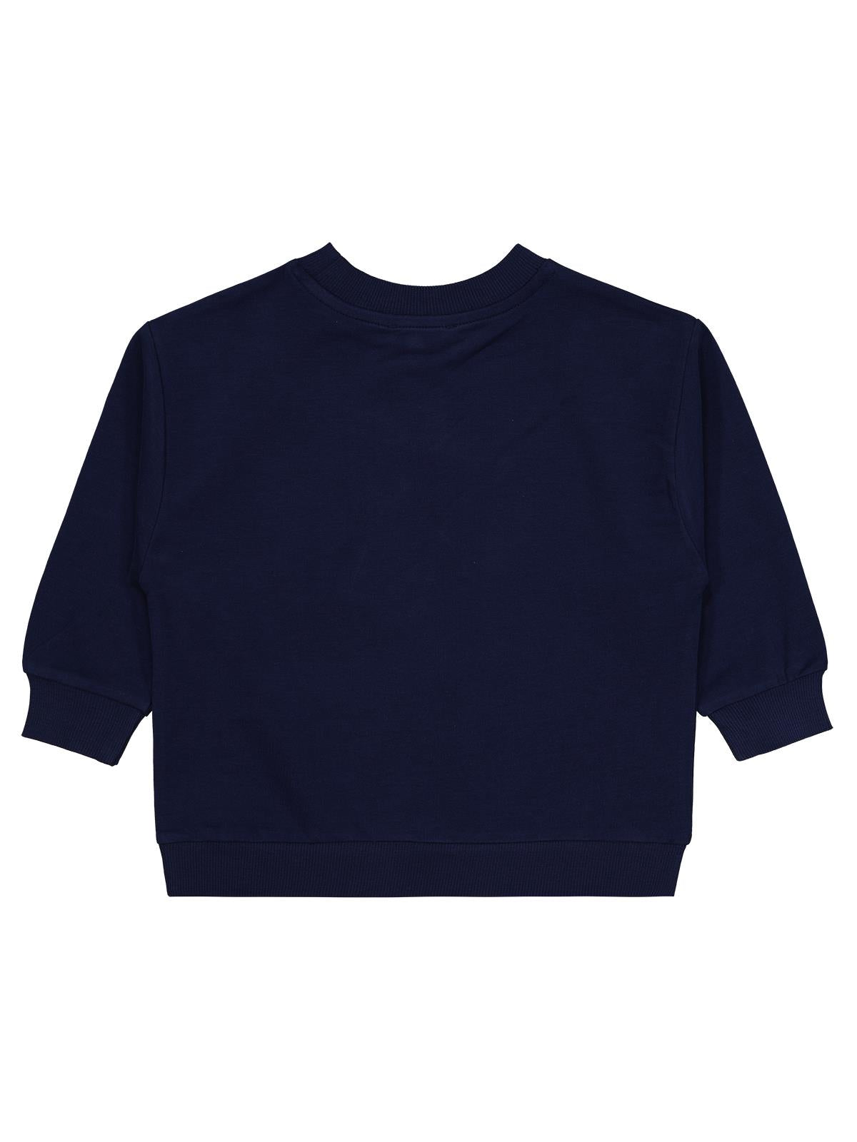 Civil Erkek Çocuk Cvl Team Etiketli Sweatshirt | Fırçalı 2 İp | Okul Kreş ve Günlük Kullanım - Lacivert