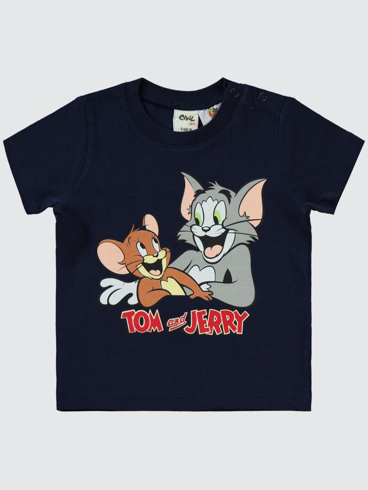 Tom and Jerry Baskılı 6-18 Ay Takım - Lacivert