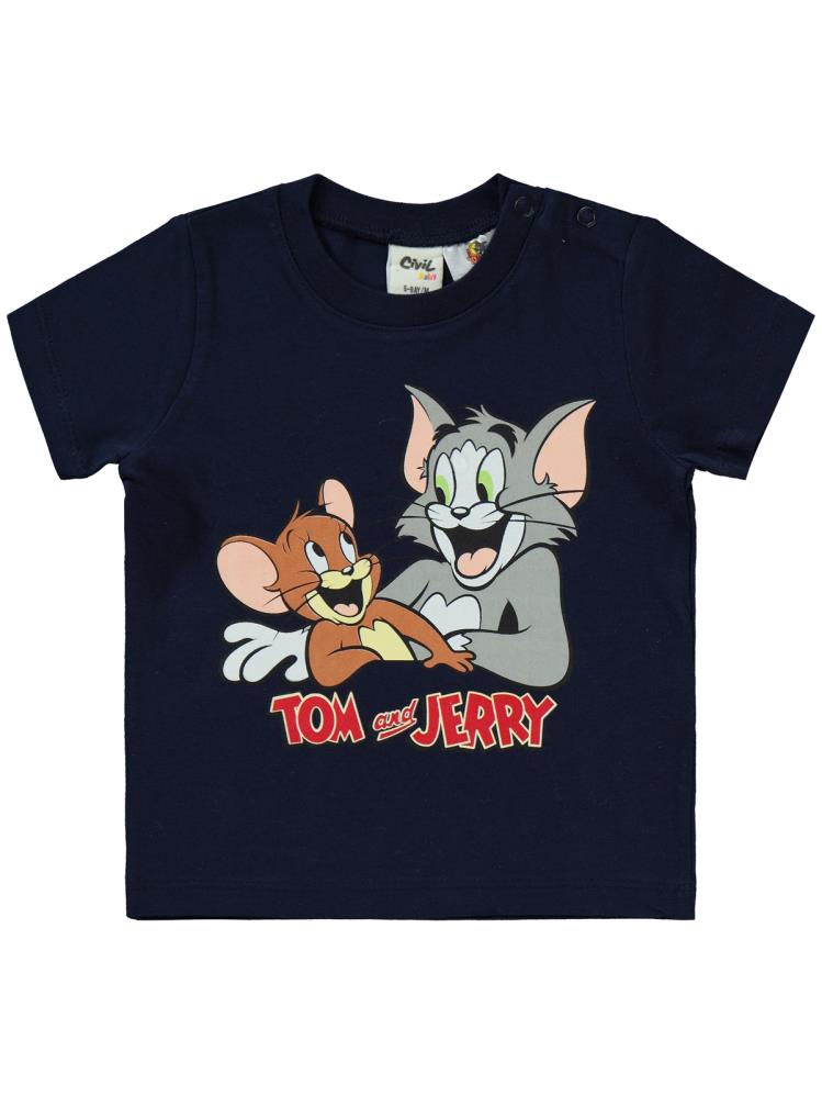 Tom and Jerry Baskılı 6-18 Ay Takım - Lacivert