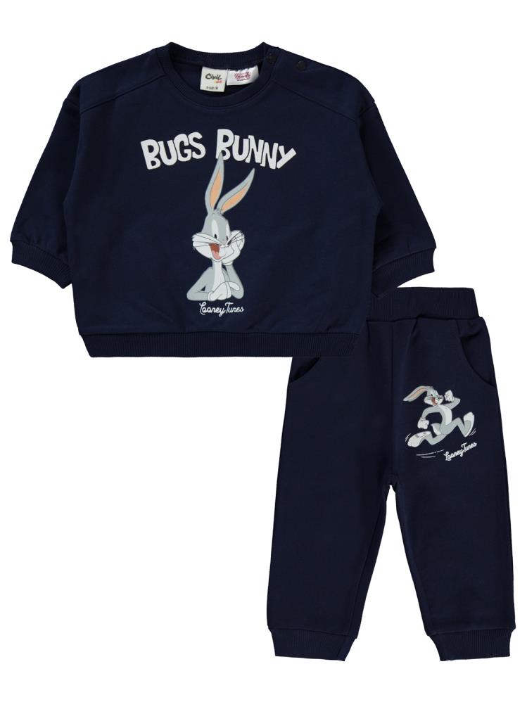 Bugs Bunny Baskılı 6-18 Ay Takım - Lacivert
