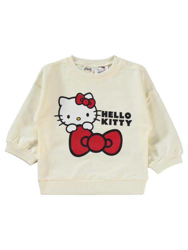Hello Kitty Baskılı 6-18 Ay Takım - Ekru