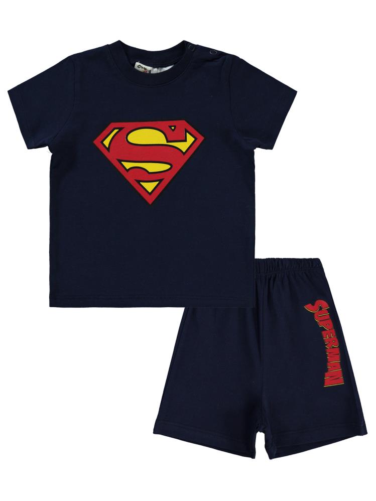 Superman Baskılı 6-18 Ay Takım - Lacivert
