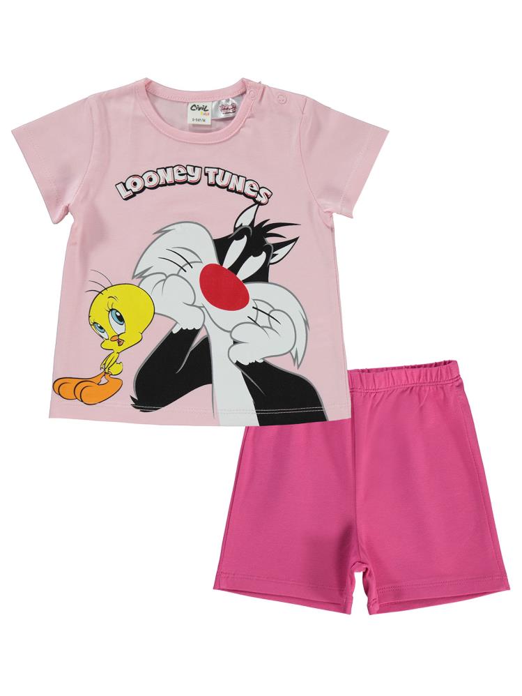 Tweety Baskılı 6-18 Ay Takım - Pembe