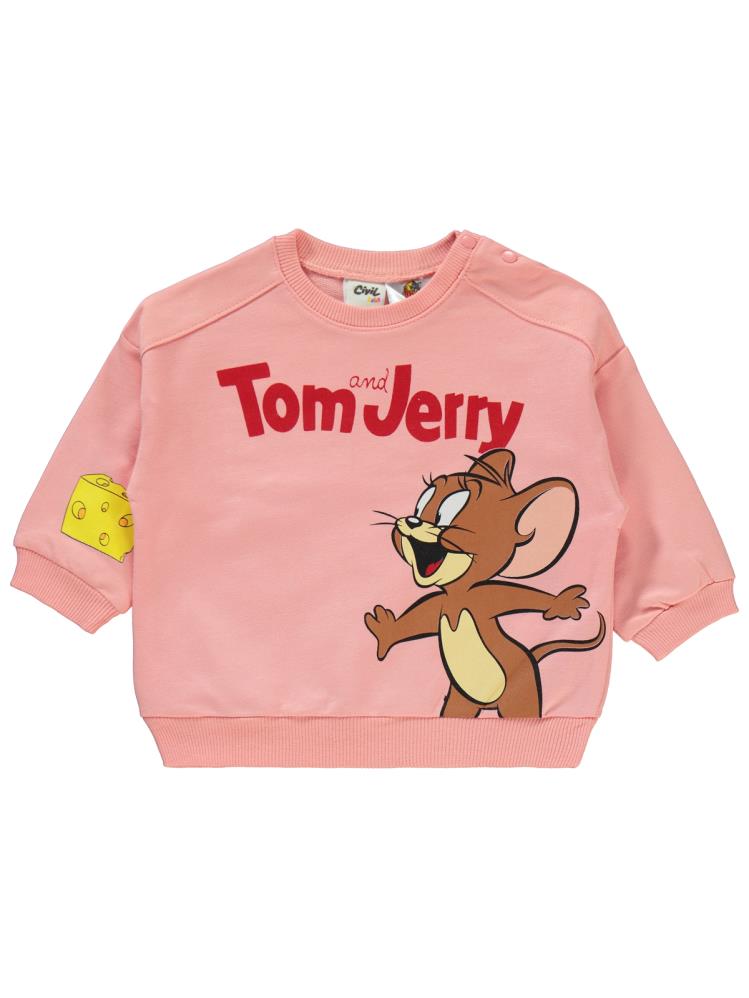 Tom and Jerry Baskılı 6-18 Ay Takım - Pembe
