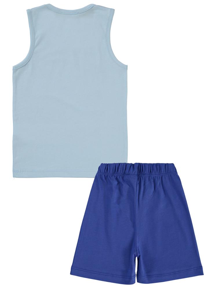 Civil Boys Surf Rider Baskılı Sıfır Kol 2-5 Yaş Takım - Mavi