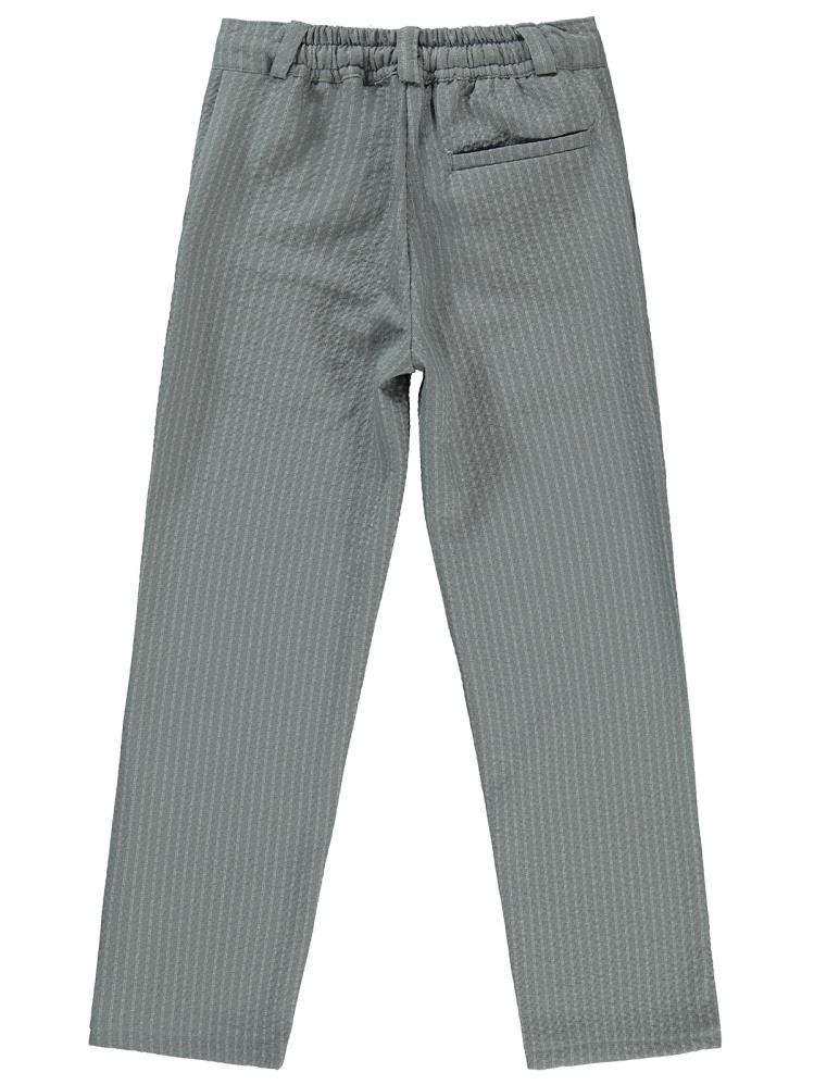 Civil Boys Çizgili Beli Bağcıklı 6-9 Yaş Pantolon - Gri