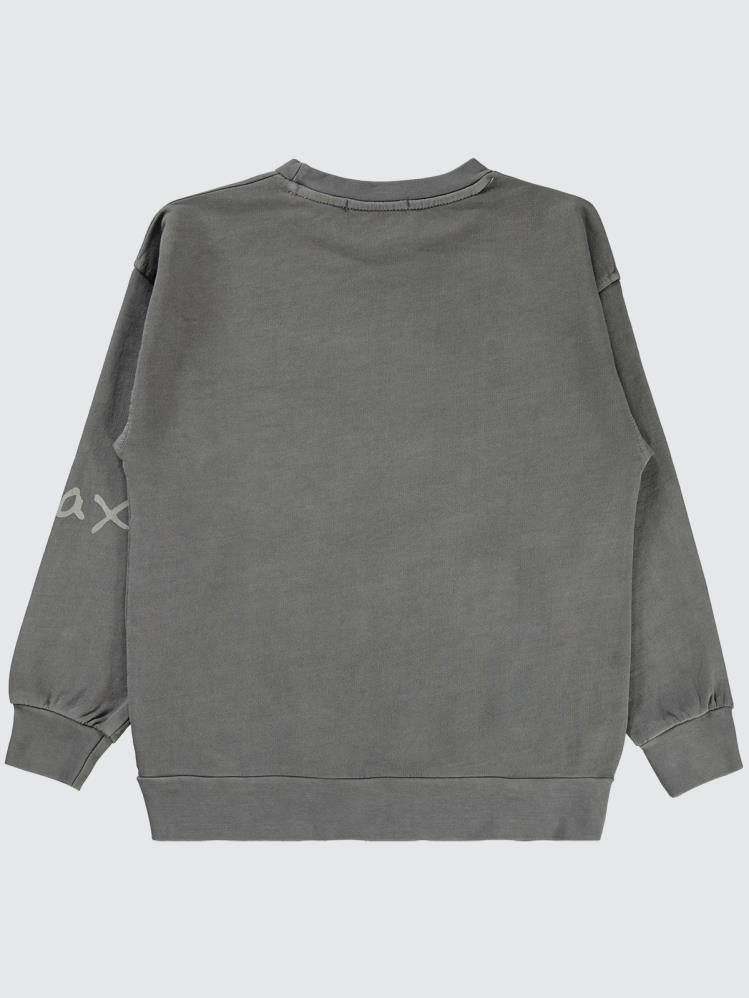 Civil Boys Yıkamalı Cepli 6-9 Yaş Sweatshirt - Gri