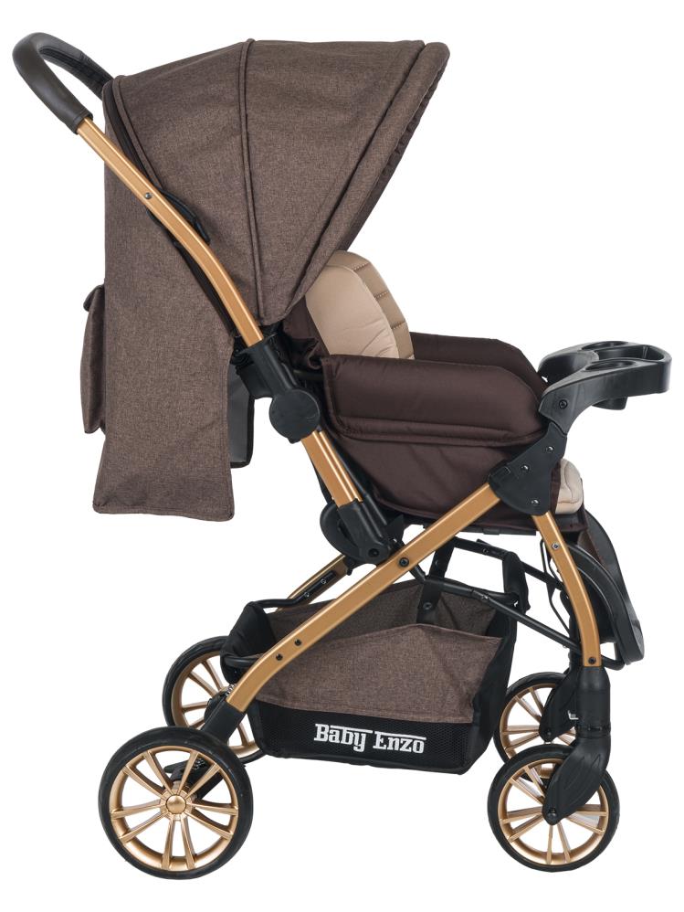 Baby Enzo Step25 Çift Yönlü Bebek Arabası - Siyah