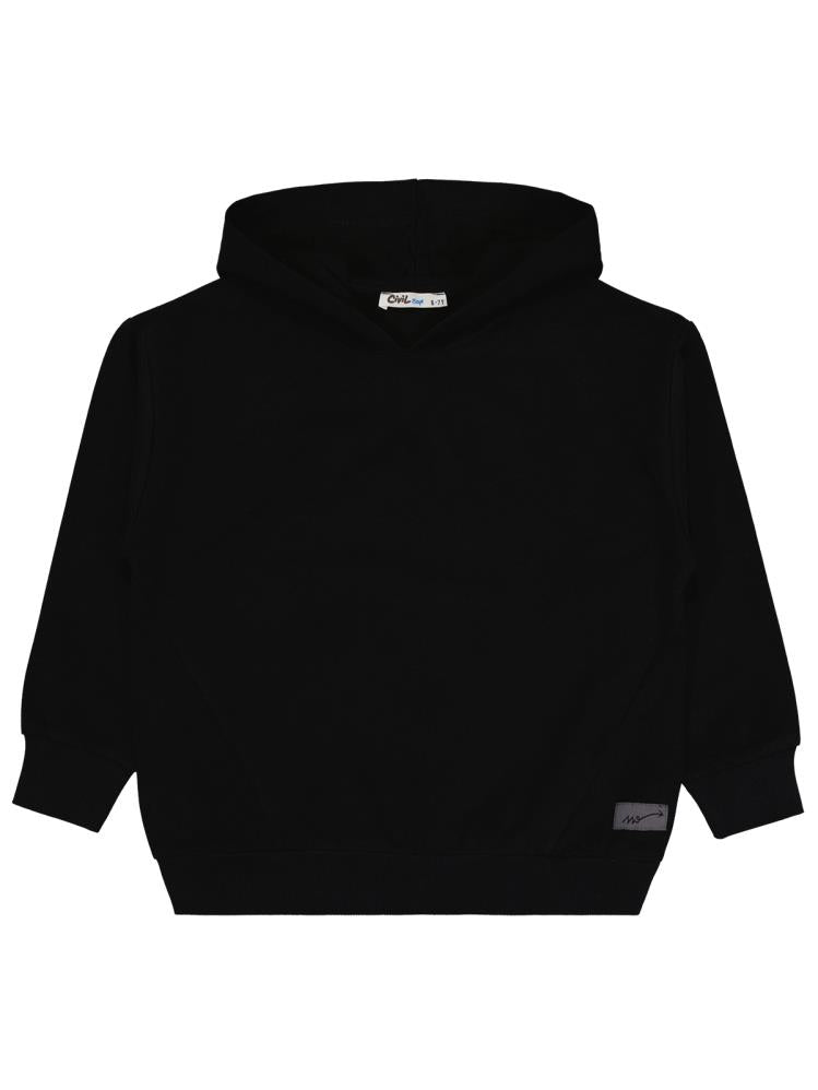Civil Boys No Etiketli 6-9 Yaş Kapüşonlu Sweatshırt - Siyah