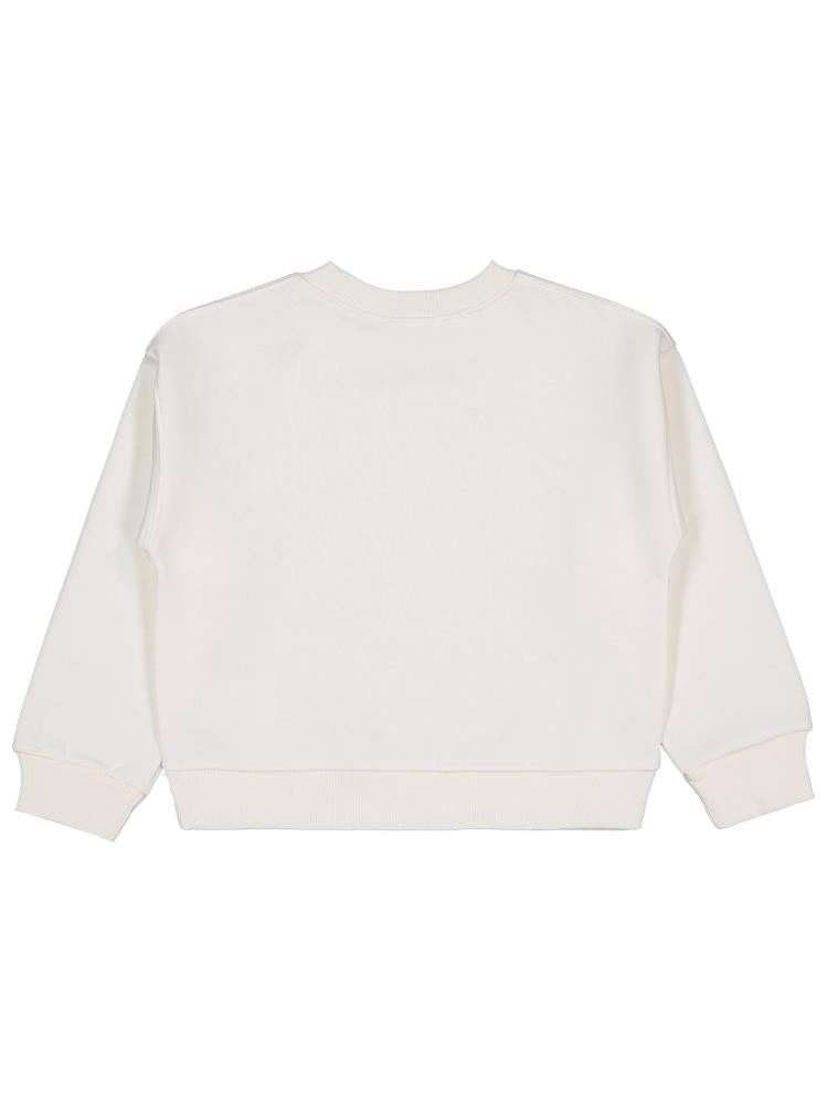 Civil Girls Düz 6-9 Yaş Sweatshirt - Ekru