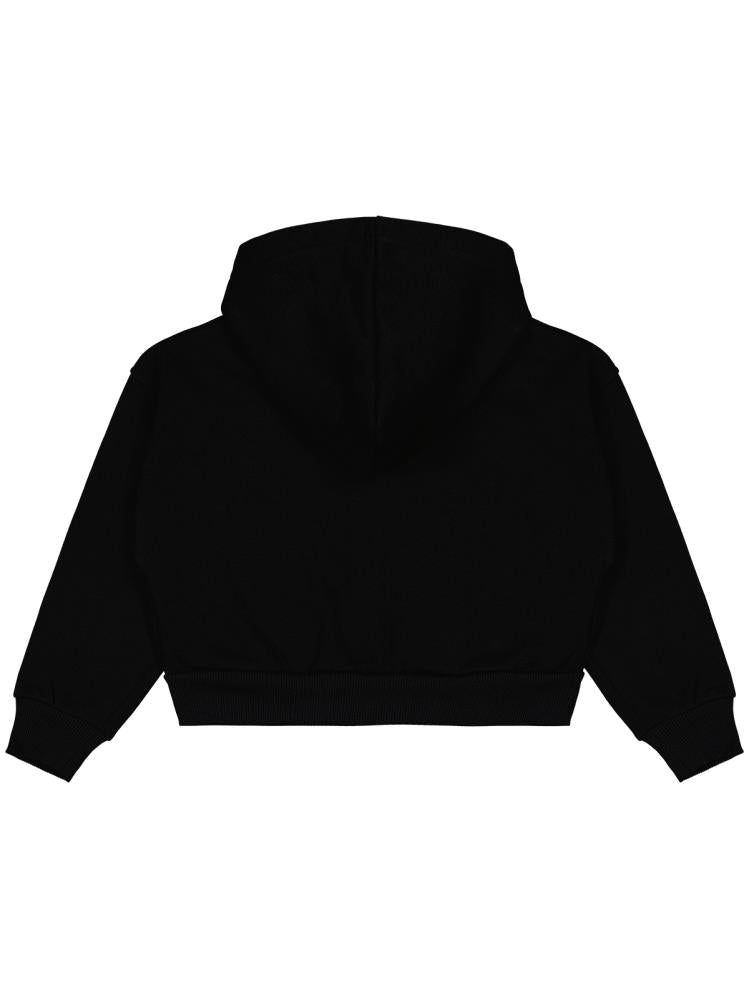 Civil Girls Düz 6-9 Yaş Hırka - Siyah