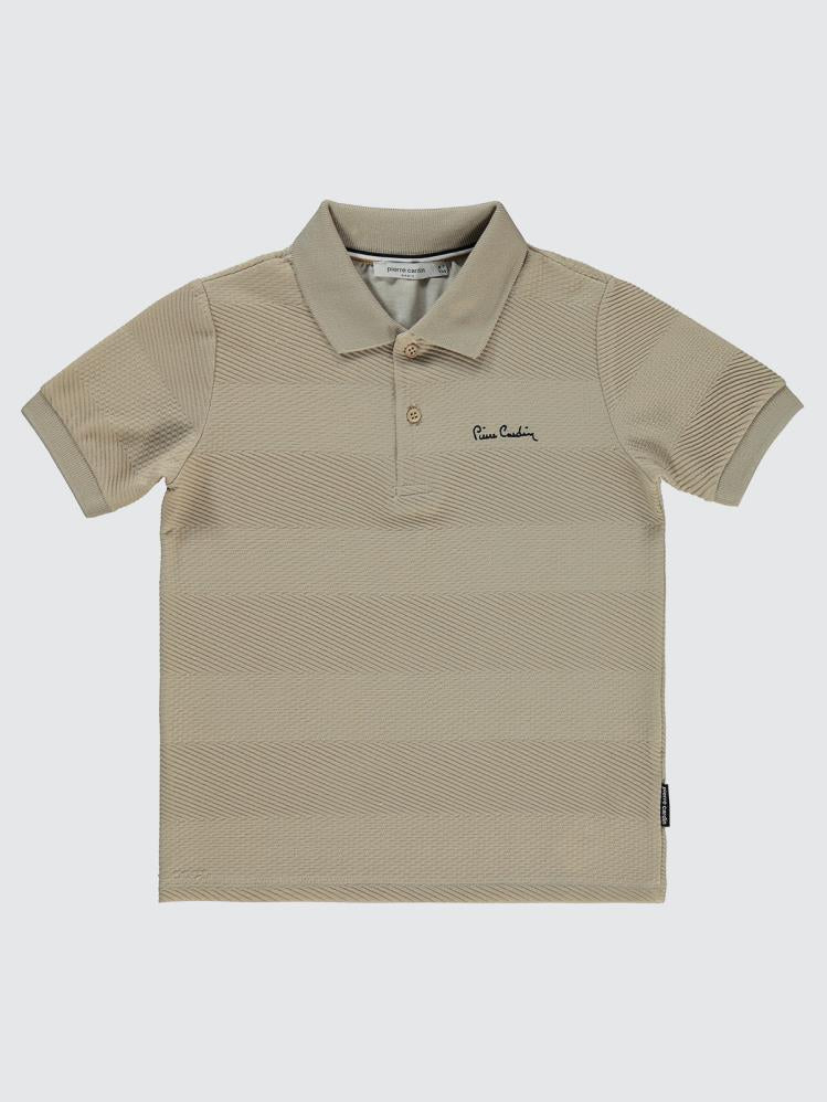Pierre Cardin Çizgili 6-9 Yaş Tişört - Bej