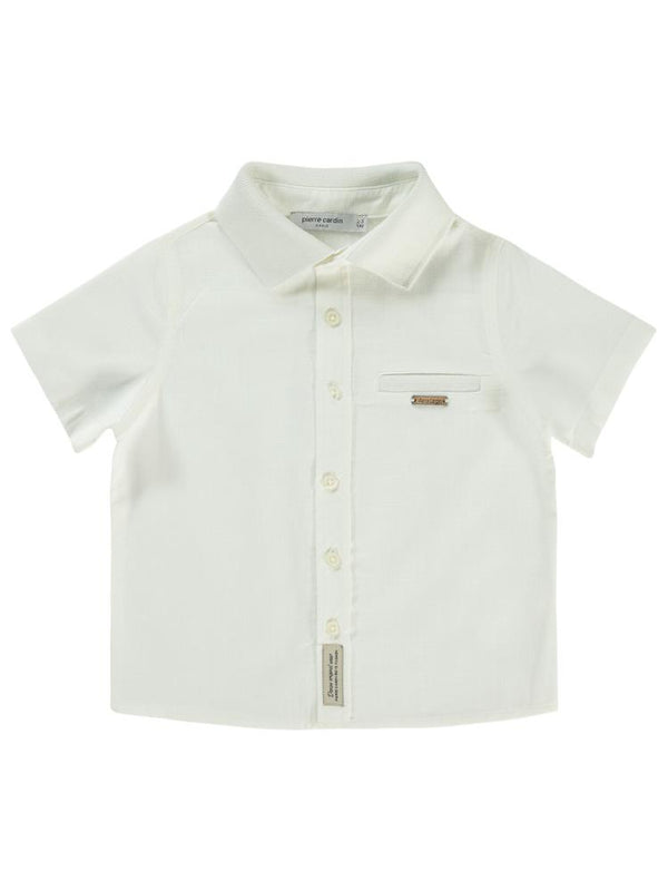 Pierre Cardin Armalı Cepli 2-5 Yaş Gömlek - Ekru