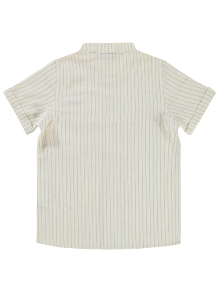Pierre Cardin Çizgili 6-9 Yaş Gömlek - Bej