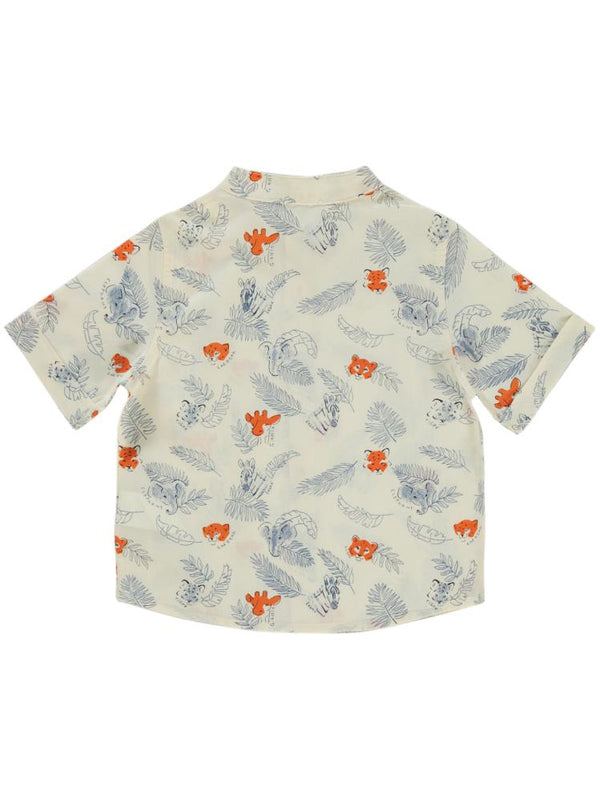 Civil Boys Yaprak Kaplan Desenli 2-5 Yaş Gömlek - Turuncu