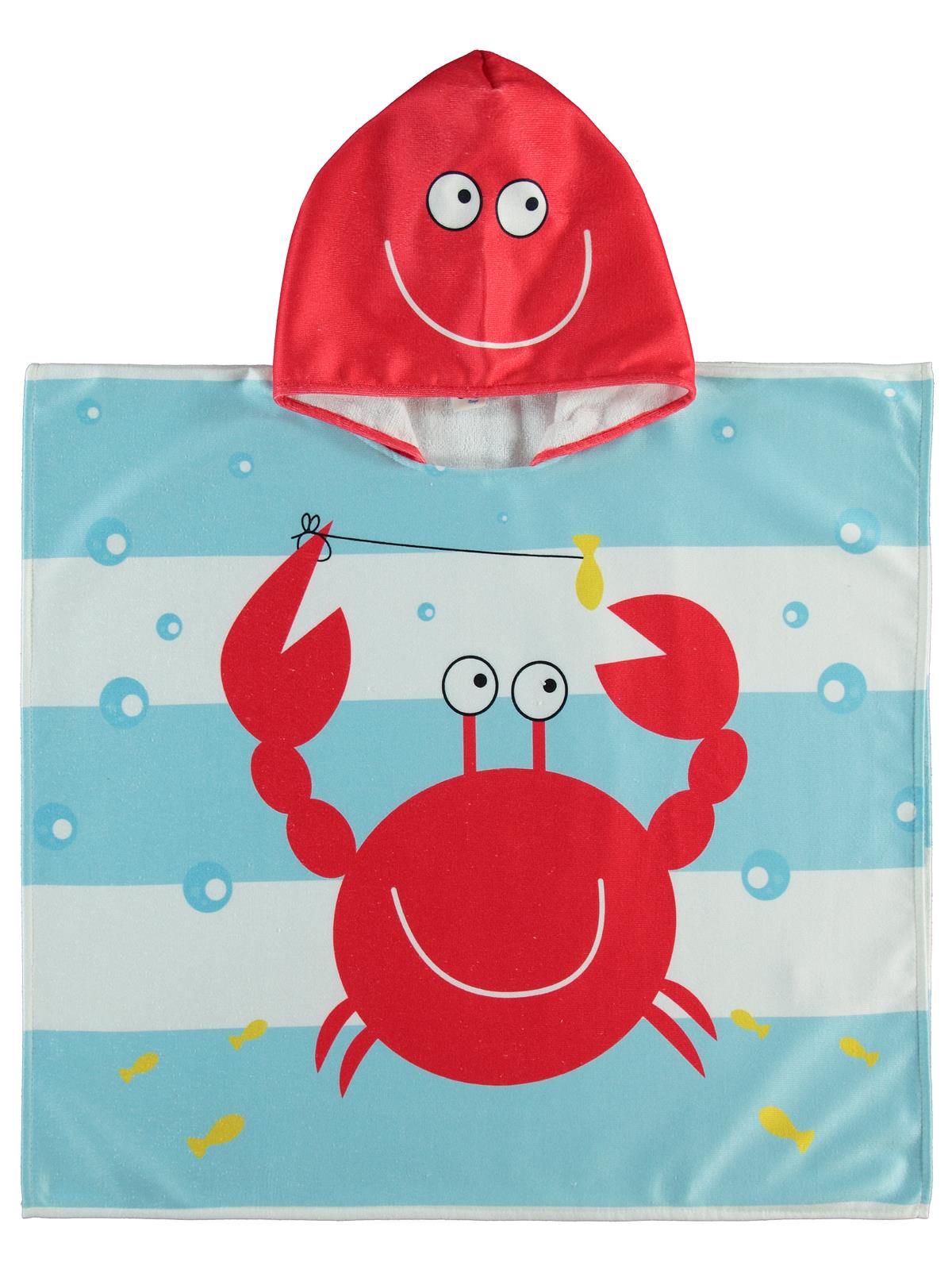 Civil Boys Yengeç Baskılı Panço - Yeşil