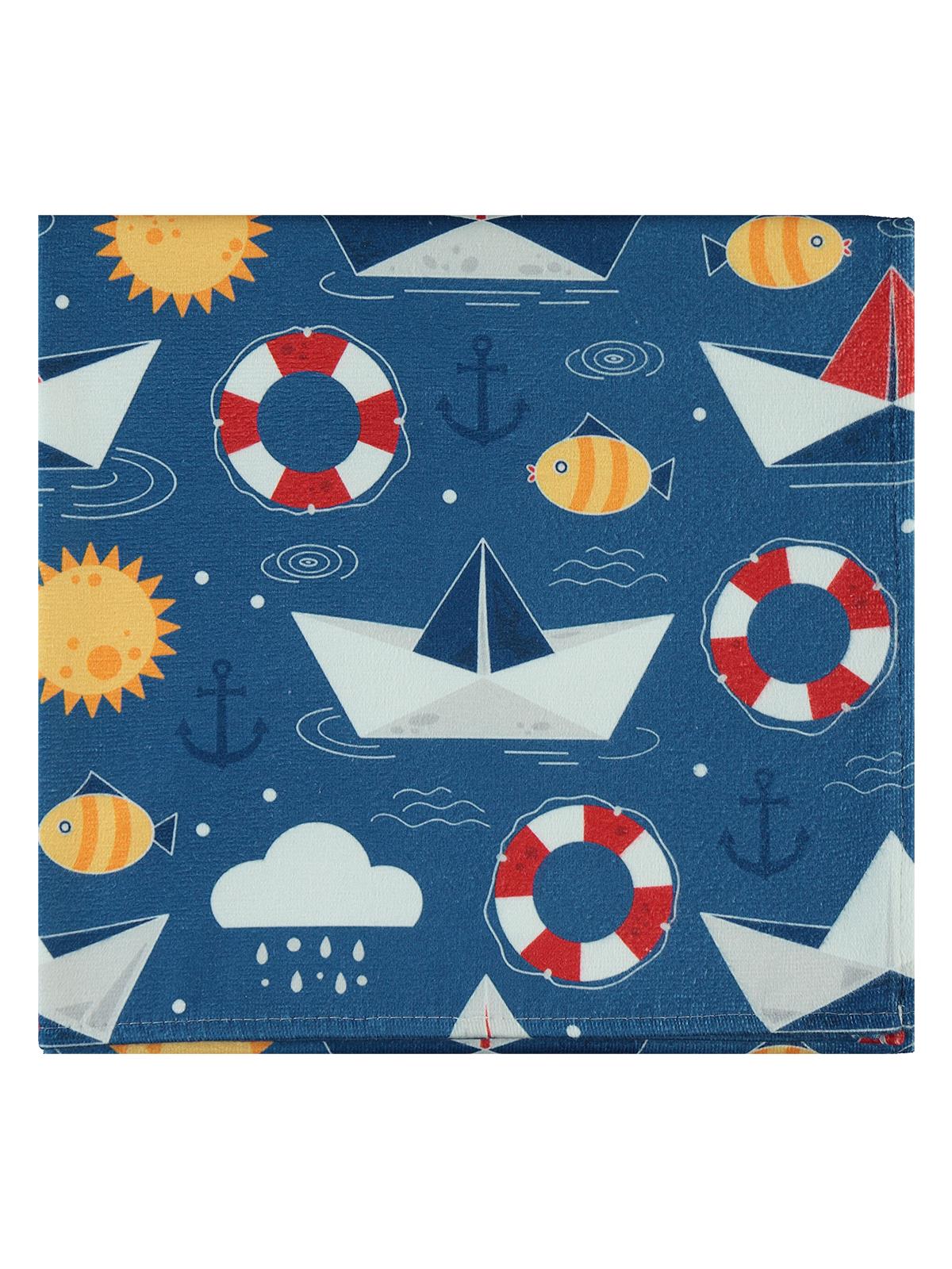 Civil Boys Denizci Baskılı Havlu - Mavi