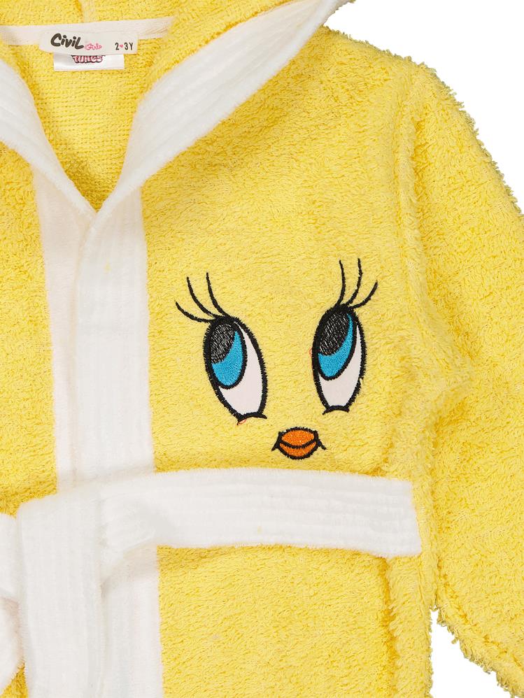 Tweety Kız Çocuk Bornoz 2-10 Yaş - Sarı