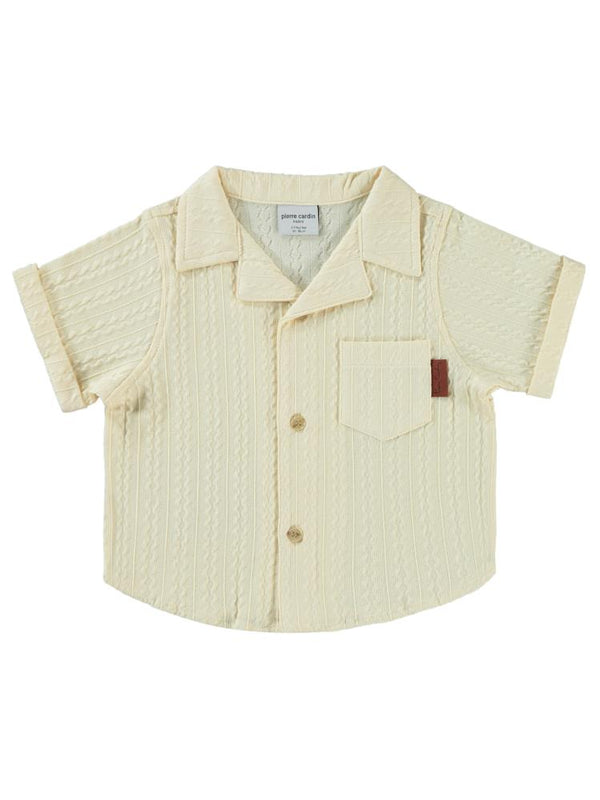 Pierre Cardin Kendinden Çizgili 2-5 Yaş Gömlek - Gri