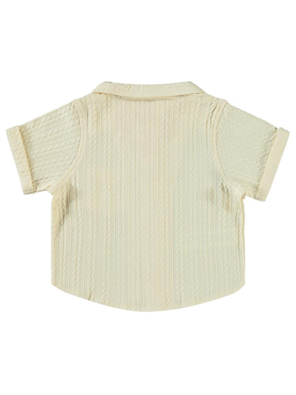 Pierre Cardin Kendinden Çizgili 2-5 Yaş Gömlek - Gri