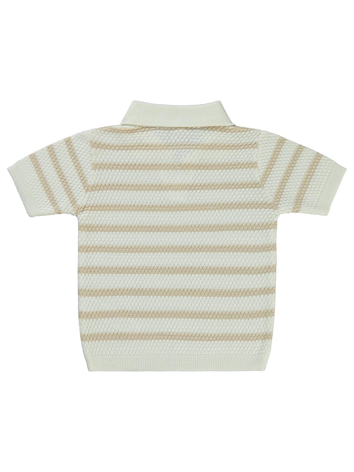 Pierre Cardin Çizgili Tiriko 2-5 Yaş Tişört - Kahverengi