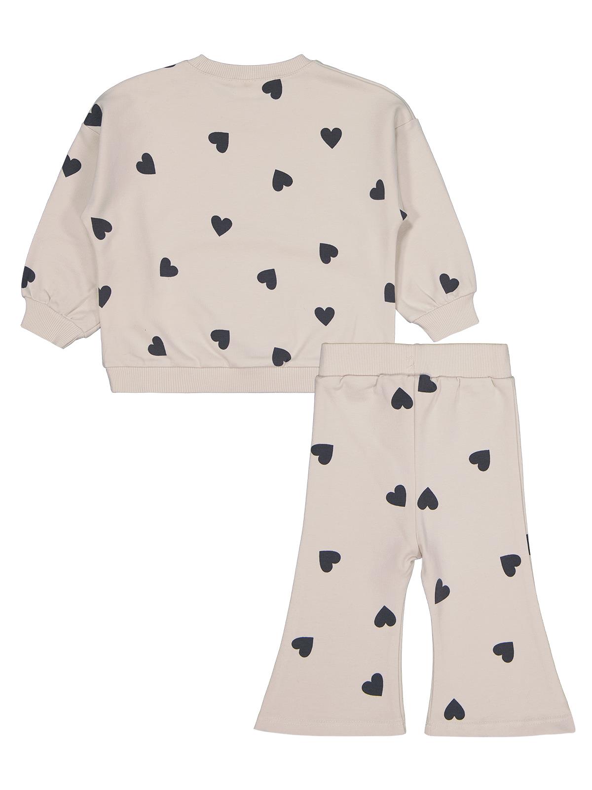 Civil Baby Minik Kalp Empirme 6-18 Ay Takım - Bej