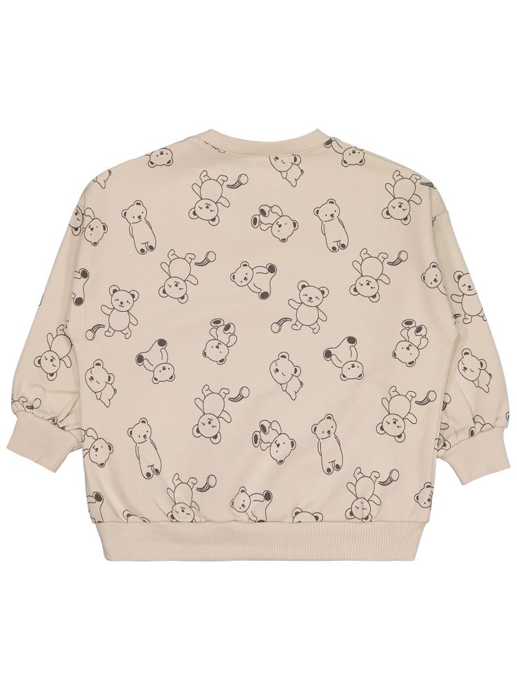 Civil Baby Kontür Ayı Empirme 6-18 Ay Sweatshirt - Bej