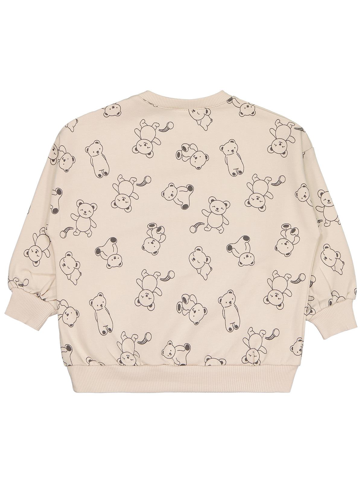 Civil Baby Kontür Ayı Empirme 6-18 Ay Sweatshirt - Bej