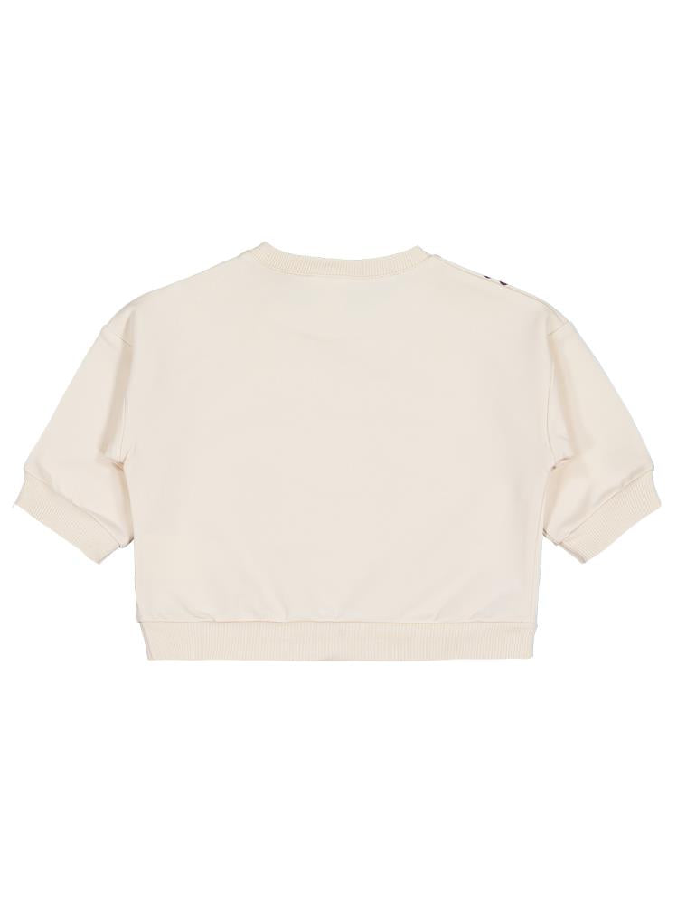 Civil Baby Çiçek Baskı ve Nakışlı 6-18 Ay Sweatshirt - Bej