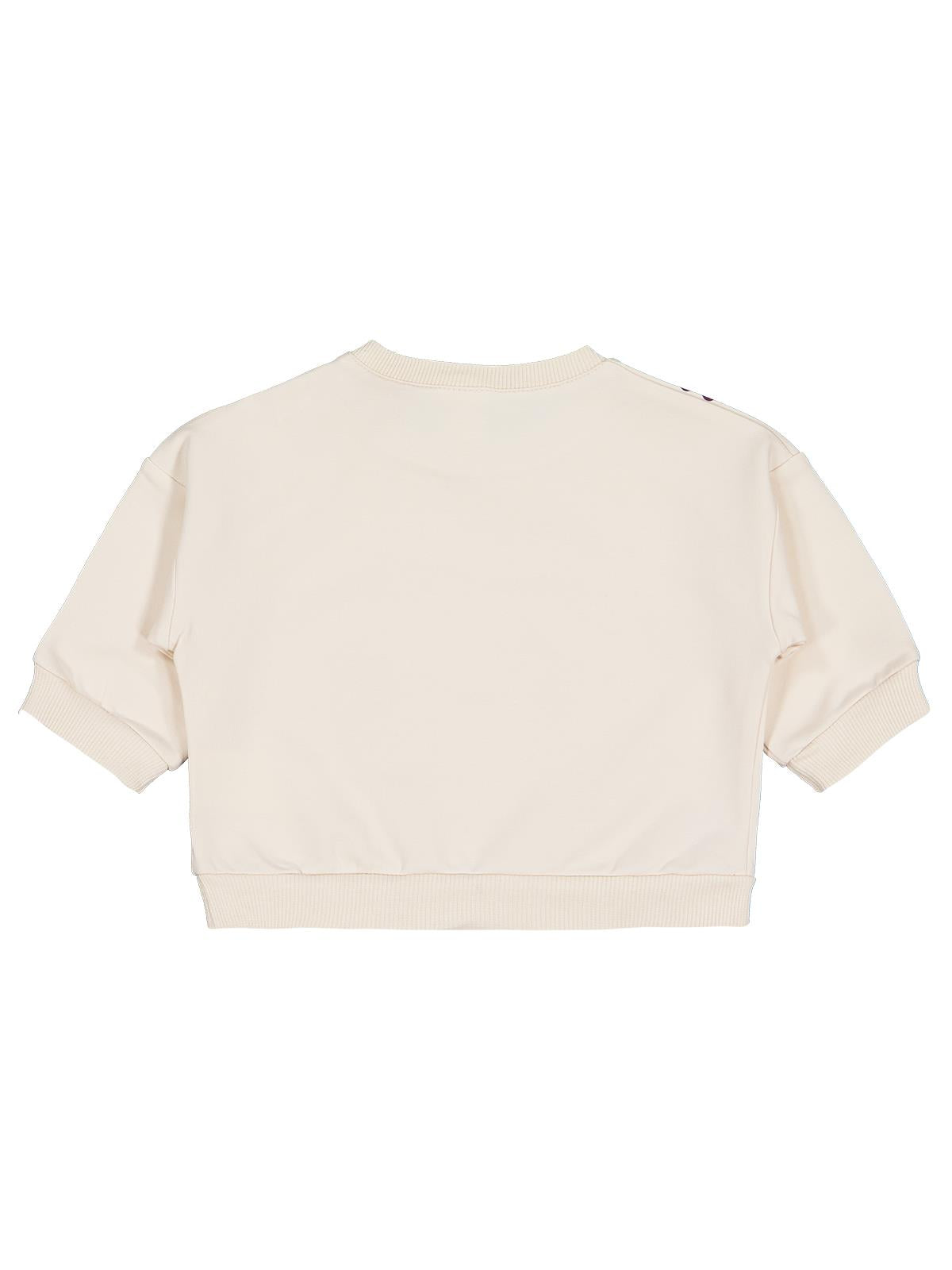 Civil Baby Çiçek Baskı ve Nakışlı 6-18 Ay Sweatshirt - Bej