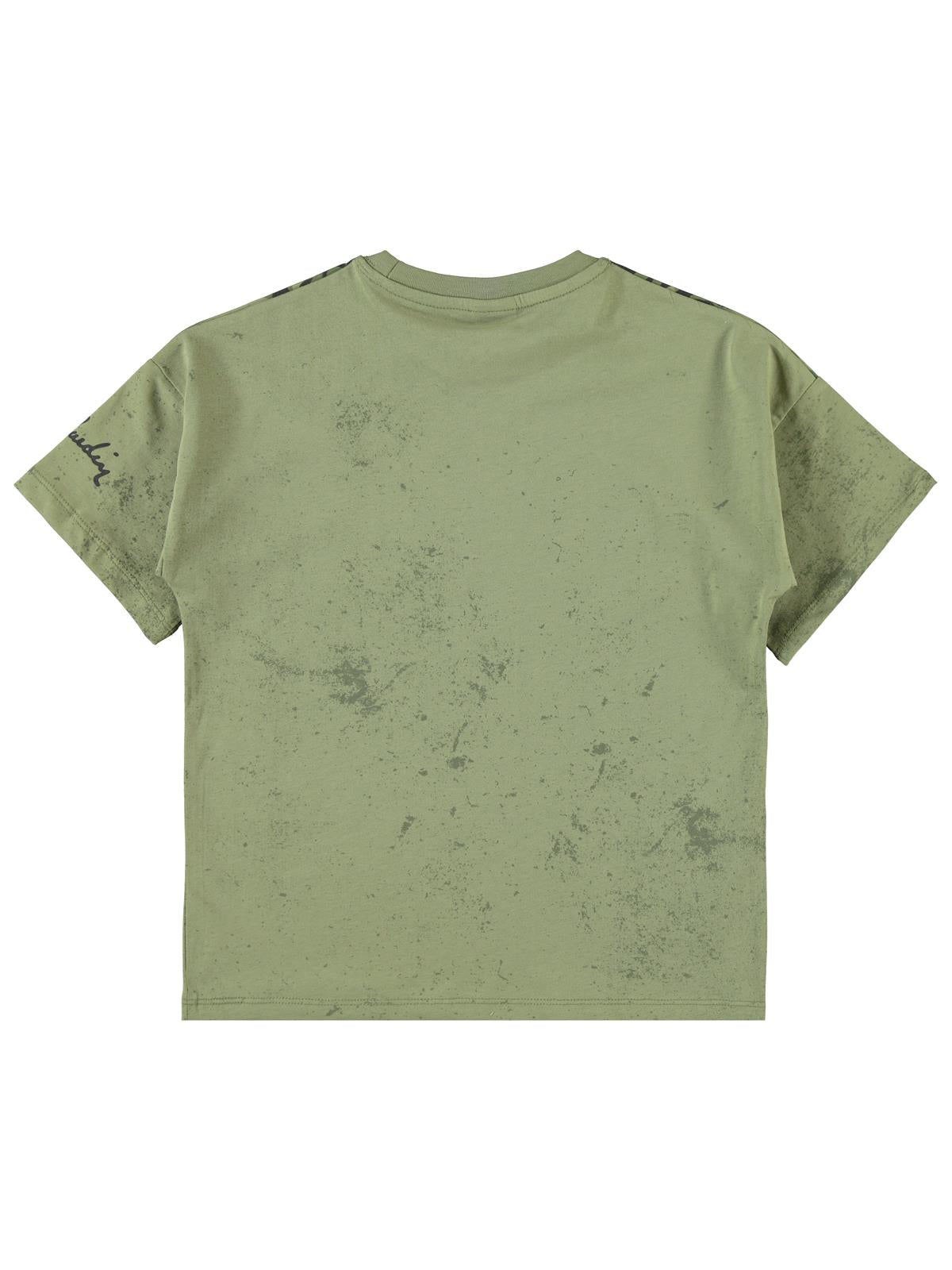 Pierre Cardin Pano Baskılı 6-9 Yaş Tişört - Haki