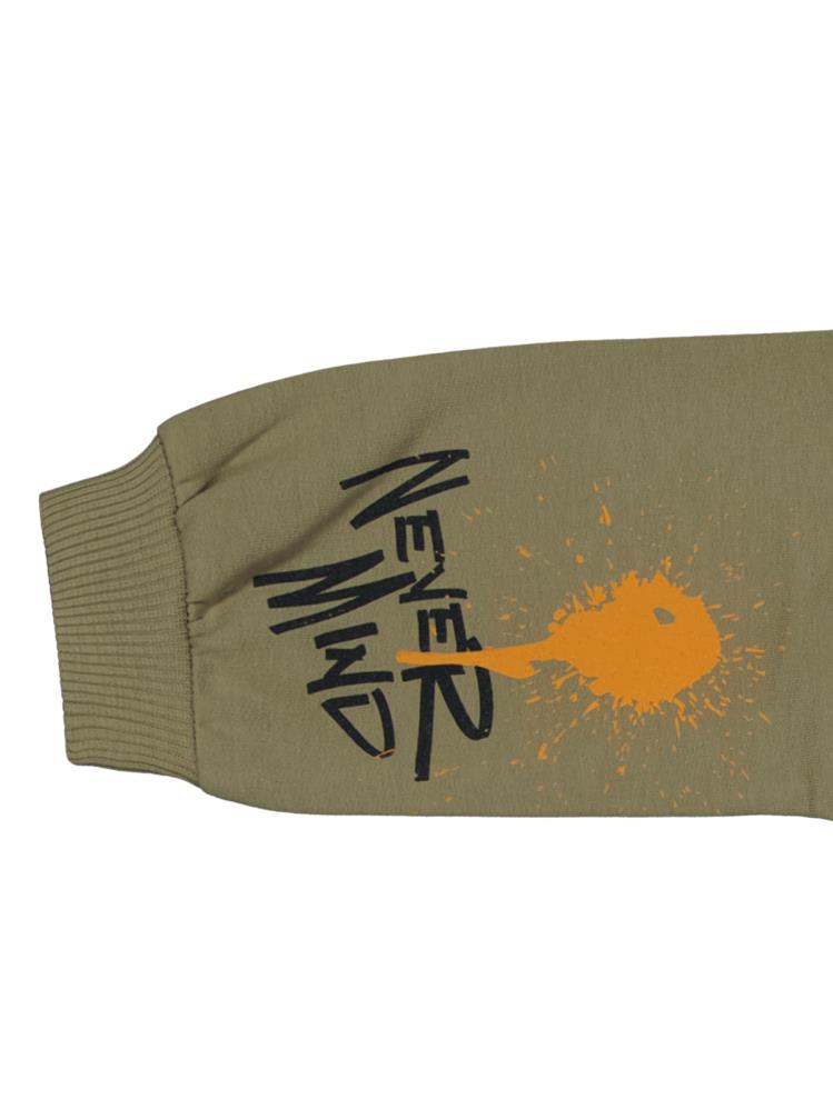 Civil Baby Graffiti Baskılı 6-18 Ay Sweatshirt - Açık Asker Yeşili