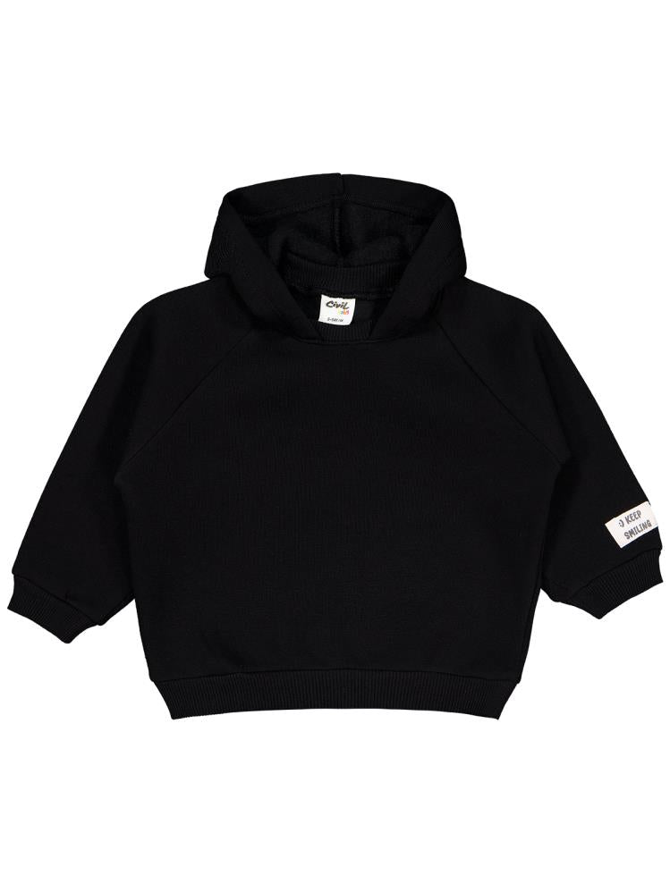 Civil Baby Keep Smiling Etiketli Basic 6-18 Ay Sweatshirt - Siyah