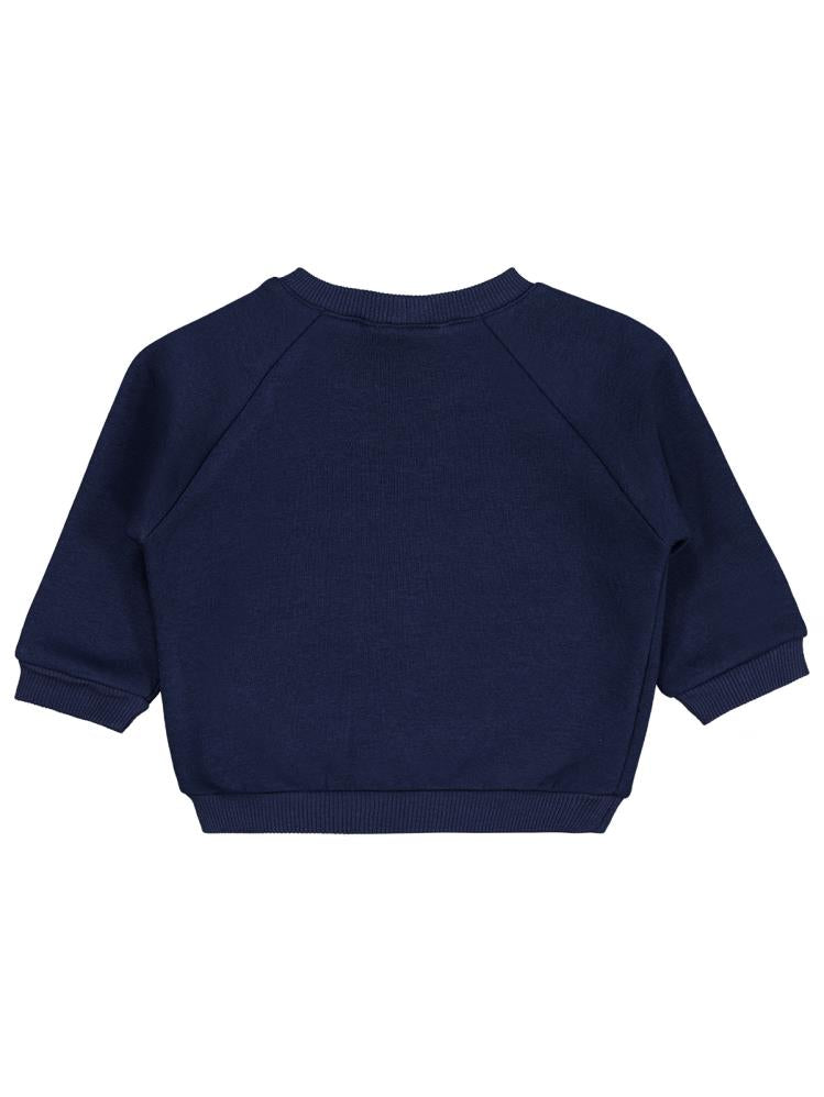 Civil Baby Keep Smiling Etiketli Basic 6-18 Ay Sweatshirt - Lacivert