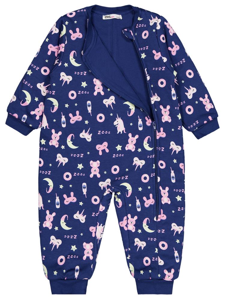 Civil Girls Unicorn Ve Uyku Empirme 90 Gr 2-5 Yaş Uyku Tulumu - Mavi