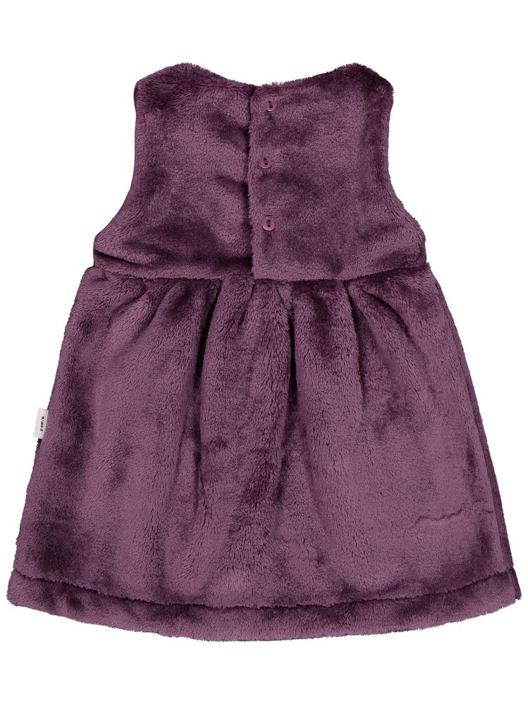 Civil Baby Cep Detaylı Kedi Nakışlı 6-18 Ay Elbise - Lila