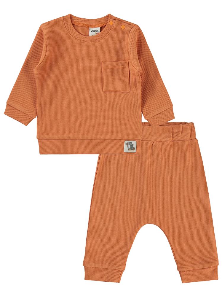 Civil Baby Süs Etiketli 6-18 Ay Takım - Turuncu