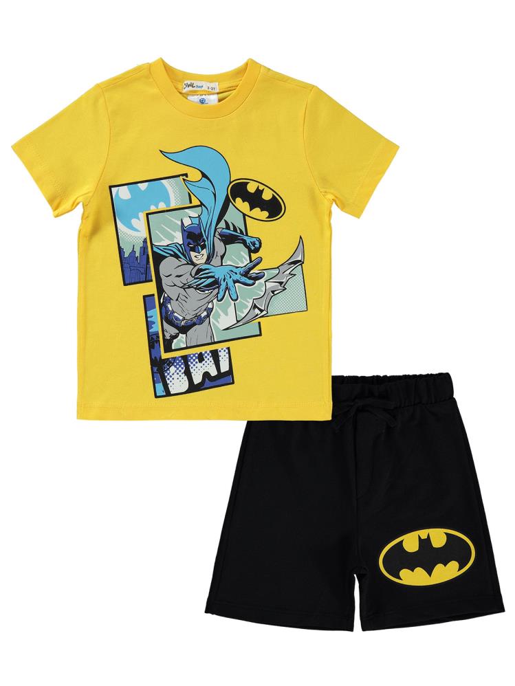 Civil Boys Batman Baskılı 2-5 Yaş Takım - Sarı