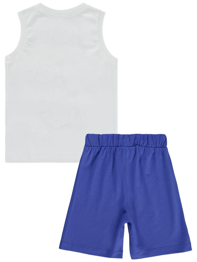 Civil Boys Timsah Baskılı 2-5 Yaş Pijama Takımı - Beyaz