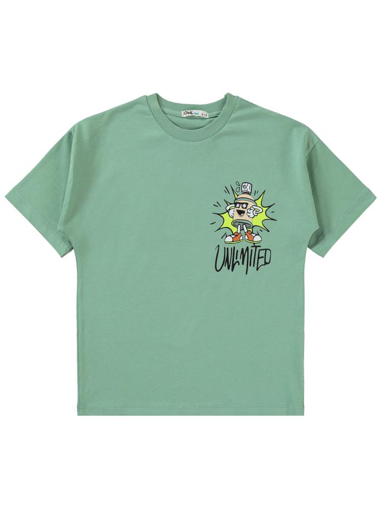 Civil Boys Kurukafa Baskılı 6-9 Yaş Pijama Takımı - Haki